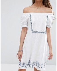 weißes besticktes Kleid von Asos