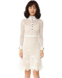 weißes besticktes Kleid von Derek Lam