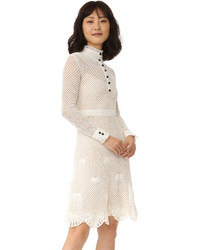 weißes besticktes Kleid von Derek Lam