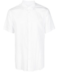 weißes besticktes Kurzarmhemd von Armani Exchange