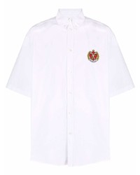 weißes besticktes Kurzarmhemd von Balenciaga