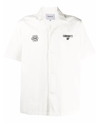 weißes besticktes Kurzarmhemd von Carhartt WIP