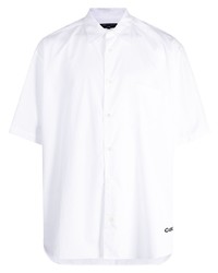 weißes besticktes Kurzarmhemd von Comme des Garcons Homme