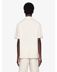 weißes besticktes Kurzarmhemd von Gucci