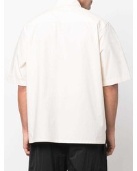 weißes besticktes Kurzarmhemd von Lanvin