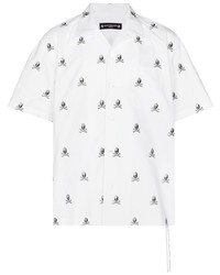 weißes besticktes Kurzarmhemd von Mastermind Japan
