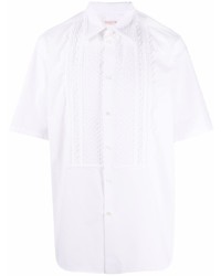 weißes besticktes Kurzarmhemd von Valentino