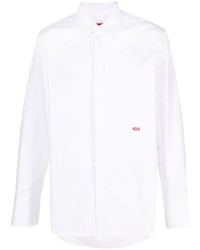 weißes besticktes Langarmhemd von 424