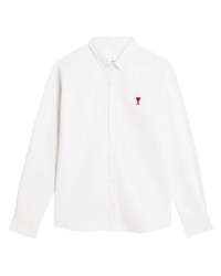 weißes besticktes Langarmhemd von Ami Paris