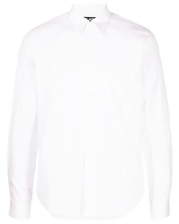 weißes besticktes Langarmhemd von Black Comme Des Garçons