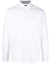 weißes besticktes Langarmhemd von BOSS