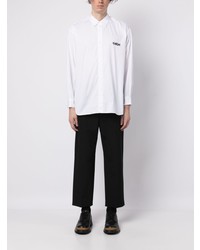 weißes besticktes Langarmhemd von Comme des Garcons Homme