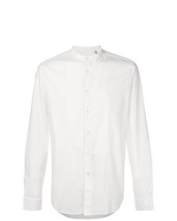 weißes besticktes Langarmhemd von Dell'oglio