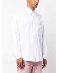 weißes besticktes Langarmhemd von Marni