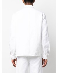 weißes besticktes Langarmhemd von Nick Fouquet