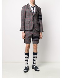 weißes besticktes Langarmhemd von Thom Browne