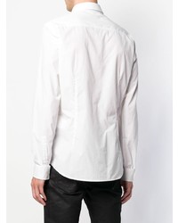 weißes besticktes Langarmhemd von Versace Jeans