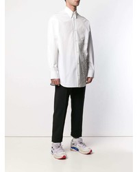 weißes besticktes Langarmhemd von Calvin Klein 205W39nyc