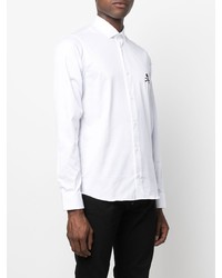 weißes besticktes Langarmhemd von Philipp Plein
