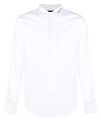 weißes besticktes Langarmhemd von Emporio Armani