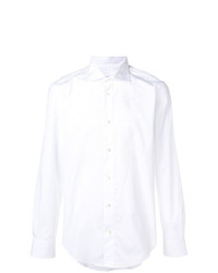 weißes besticktes Langarmhemd von Ermanno Scervino