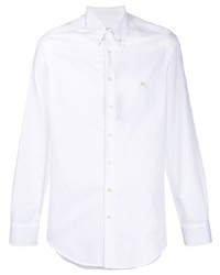 weißes besticktes Langarmhemd von Etro