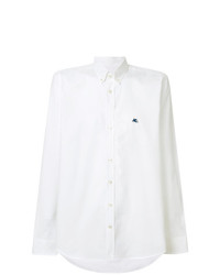 weißes besticktes Langarmhemd von Etro