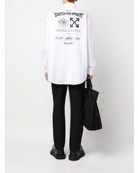 weißes besticktes Langarmhemd von Off-White