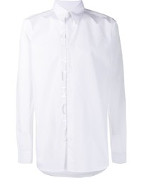 weißes besticktes Langarmhemd von Givenchy