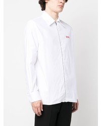 weißes besticktes Langarmhemd von Givenchy