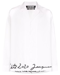 weißes besticktes Langarmhemd von Jacquemus