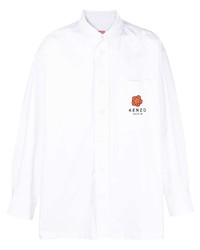 weißes besticktes Langarmhemd von Kenzo