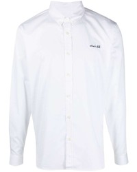 weißes besticktes Langarmhemd von Maison Labiche