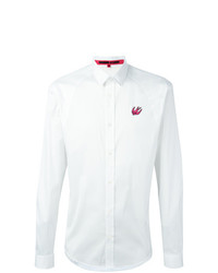weißes besticktes Langarmhemd von McQ Alexander McQueen