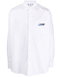 weißes besticktes Langarmhemd von Off-White