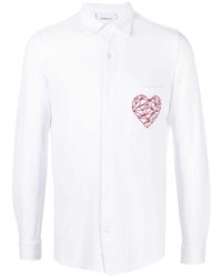 weißes besticktes Langarmhemd von Ports V