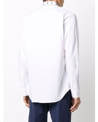 weißes besticktes Langarmhemd von Philipp Plein