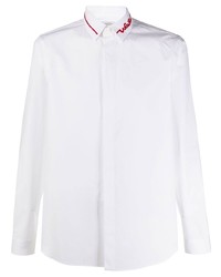 weißes besticktes Langarmhemd von Valentino