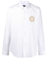 weißes besticktes Langarmhemd von VERSACE JEANS COUTURE