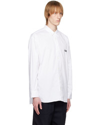 weißes besticktes Langarmhemd von Comme des Garcons Homme