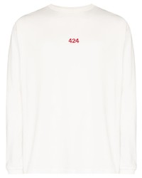 weißes besticktes Langarmshirt von 424