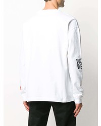 weißes besticktes Langarmshirt von Heron Preston