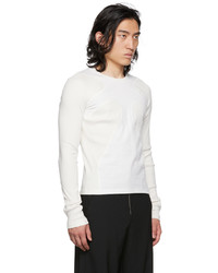 weißes besticktes Langarmshirt von Dion Lee