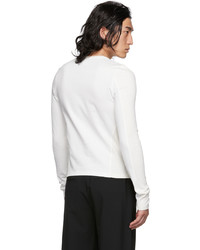 weißes besticktes Langarmshirt von Dion Lee