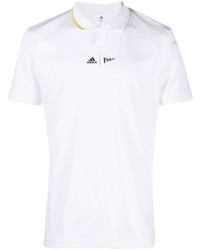 weißes besticktes Polohemd von adidas Tennis
