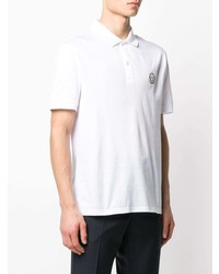 weißes besticktes Polohemd von Alexander McQueen