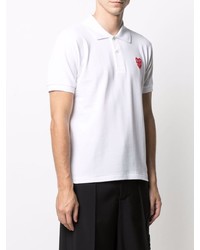 weißes besticktes Polohemd von Comme Des Garcons Play