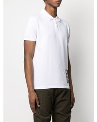 weißes besticktes Polohemd von DSQUARED2