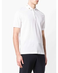 weißes besticktes Polohemd von Gucci