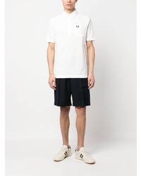 weißes besticktes Polohemd von Fred Perry